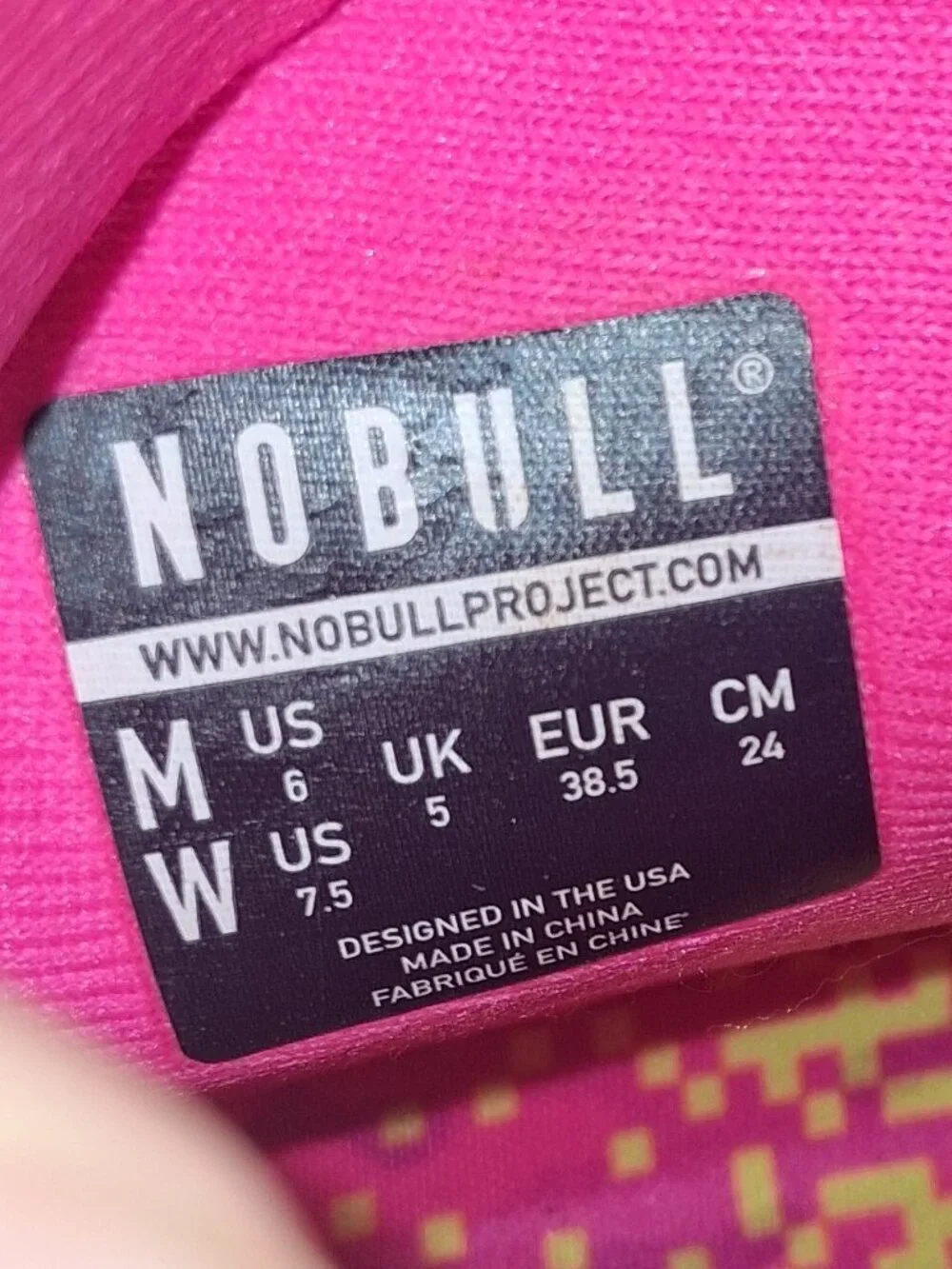 NOBULL Outwork High-Top Neon Pink Glitch Trainers